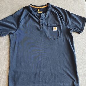 Carhartt Men's Navy Blue Henley Shirt